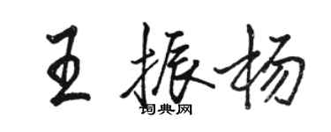 駱恆光王振楊行書個性簽名怎么寫