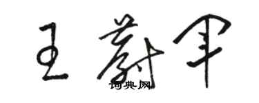 駱恆光王蔚軍草書個性簽名怎么寫