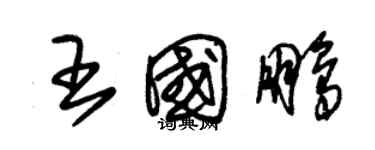 朱錫榮王國鵬草書個性簽名怎么寫