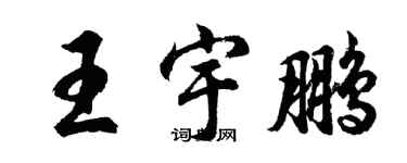胡問遂王宇鵬行書個性簽名怎么寫