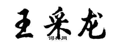 胡問遂王采龍行書個性簽名怎么寫