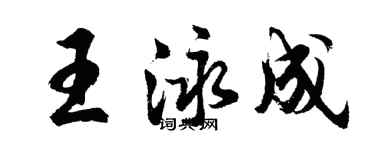胡問遂王泳成行書個性簽名怎么寫