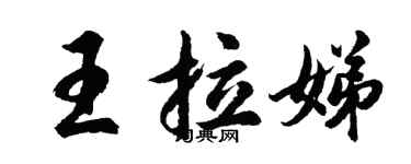 胡問遂王拉娣行書個性簽名怎么寫