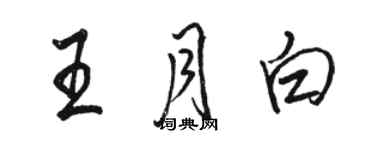 駱恆光王月白行書個性簽名怎么寫