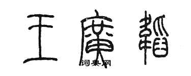 陳墨王廣韜篆書個性簽名怎么寫