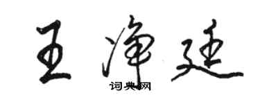 駱恆光王淨廷行書個性簽名怎么寫