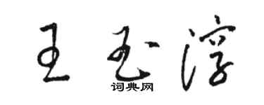 駱恆光王玉淳草書個性簽名怎么寫