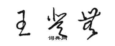 駱恆光王登無草書個性簽名怎么寫