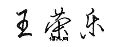 駱恆光王榮樂行書個性簽名怎么寫