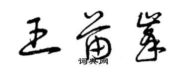 曾慶福王苗峰草書個性簽名怎么寫