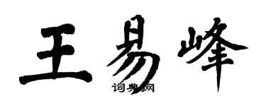 翁闓運王易峰楷書個性簽名怎么寫