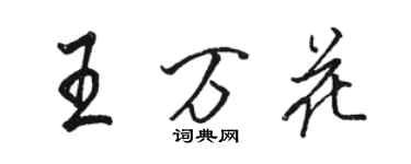 駱恆光王萬花行書個性簽名怎么寫