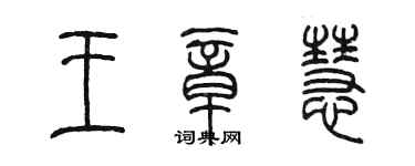 陳墨王章慧篆書個性簽名怎么寫