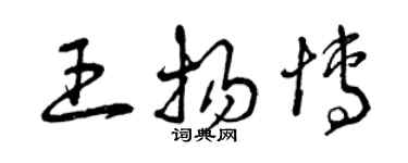 曾慶福王揚博草書個性簽名怎么寫