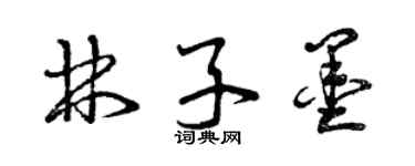 曾慶福林子墨草書個性簽名怎么寫