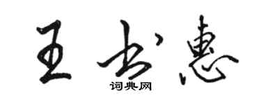 駱恆光王書惠行書個性簽名怎么寫