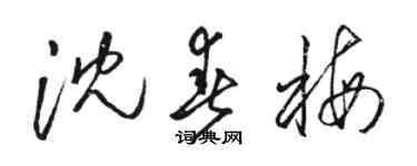 駱恆光沈春梅草書個性簽名怎么寫