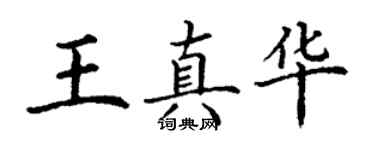 丁謙王真華楷書個性簽名怎么寫