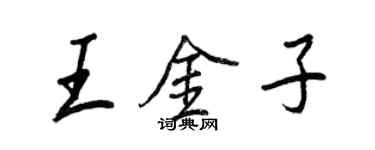 王正良王金子行書個性簽名怎么寫