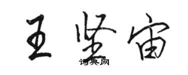 駱恆光王堅宙行書個性簽名怎么寫