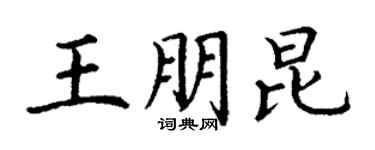 丁謙王朋昆楷書個性簽名怎么寫