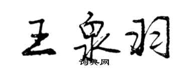 曾慶福王泉羽行書個性簽名怎么寫