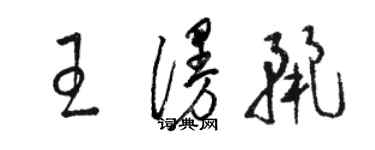 駱恆光王漫麗草書個性簽名怎么寫