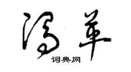 曾慶福馮革草書個性簽名怎么寫