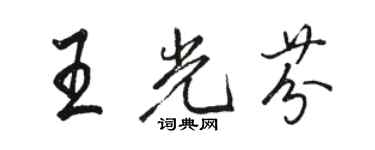 駱恆光王光芬行書個性簽名怎么寫