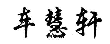 胡問遂車慧軒行書個性簽名怎么寫