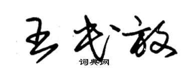 朱錫榮王民放草書個性簽名怎么寫