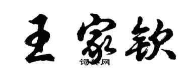 胡問遂王家欽行書個性簽名怎么寫