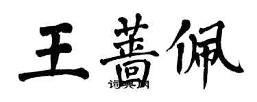 翁闓運王薔佩楷書個性簽名怎么寫