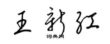 梁錦英王新紅草書個性簽名怎么寫