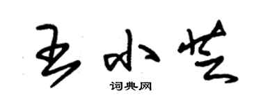 朱錫榮王小芝草書個性簽名怎么寫