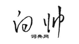 駱恆光白帥草書個性簽名怎么寫