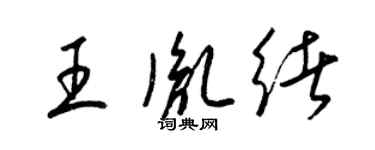 梁錦英王胤緒草書個性簽名怎么寫