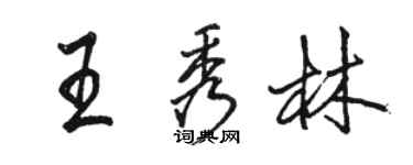 駱恆光王秀林行書個性簽名怎么寫