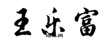 胡問遂王樂富行書個性簽名怎么寫