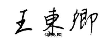 王正良王東卿行書個性簽名怎么寫