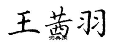 丁謙王茜羽楷書個性簽名怎么寫