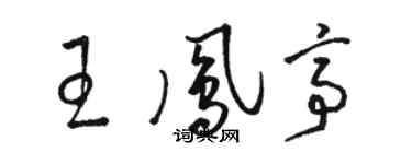 駱恆光王鳳亭草書個性簽名怎么寫