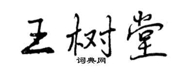 曾慶福王樹堂行書個性簽名怎么寫