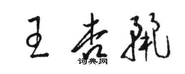 駱恆光王杏麗草書個性簽名怎么寫