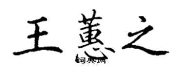 丁謙王蕙之楷書個性簽名怎么寫