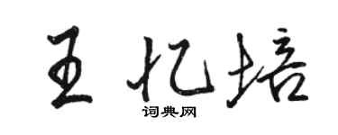 駱恆光王憶培行書個性簽名怎么寫