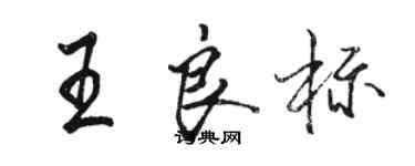 駱恆光王良標行書個性簽名怎么寫