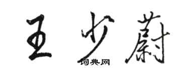 駱恆光王少蔚行書個性簽名怎么寫