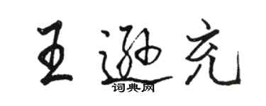 駱恆光王遜充行書個性簽名怎么寫