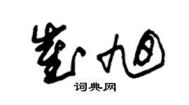 朱錫榮崔旭草書個性簽名怎么寫